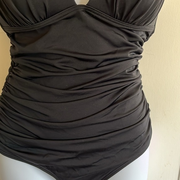 Victoria's Secret The Forever  Black Halter Shirred Ruched
One Piece Smal… - Picture 6 of 14